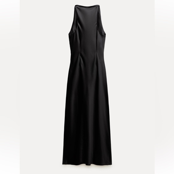 Zara black stain effect dress with twisted strap detail NWT - Picture 3 of 4